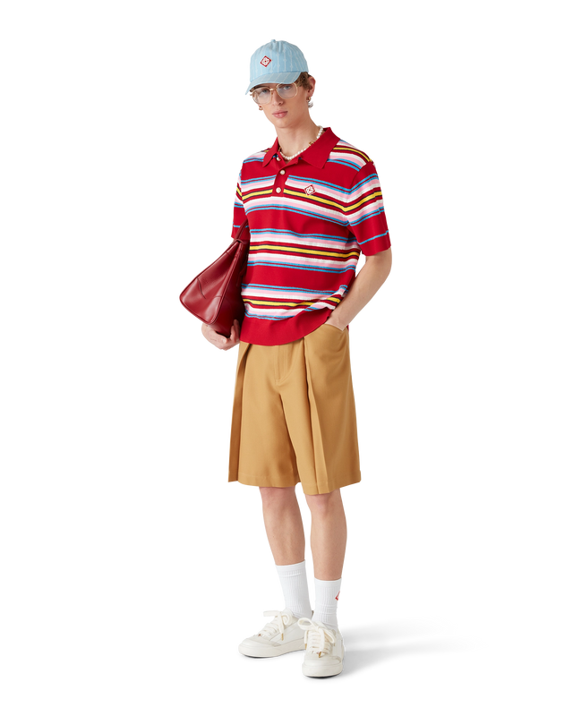 Casablanca Stripe Oversized Polo Shirt | Casablanca Paris