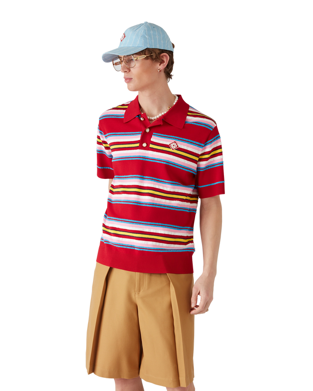 Casablanca Stripe Oversized Polo Shirt | Casablanca Paris