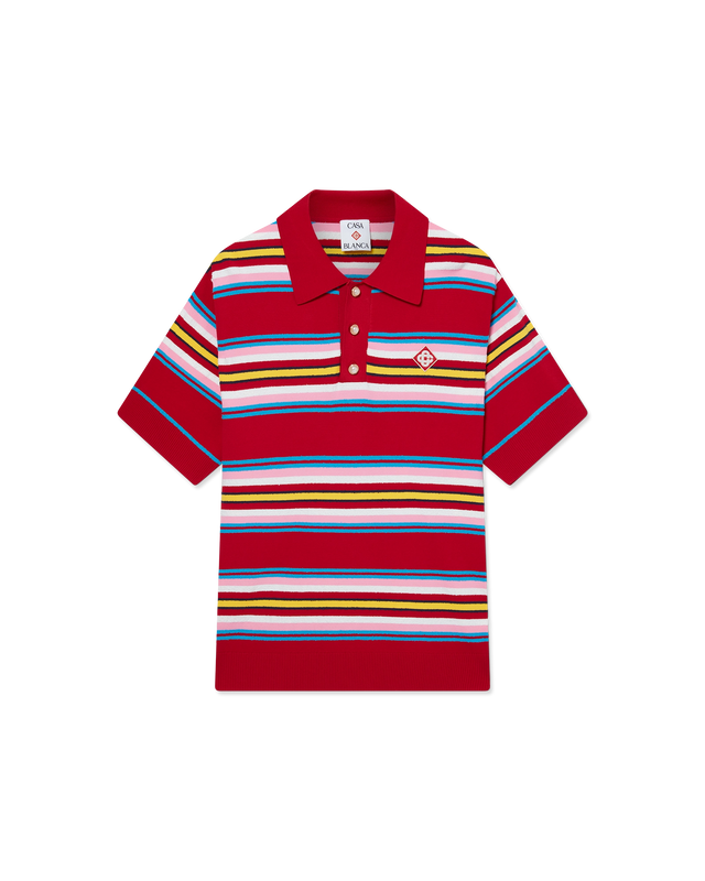 casablanca Stripe Oversized Polo Shirt | Casablanca Paris