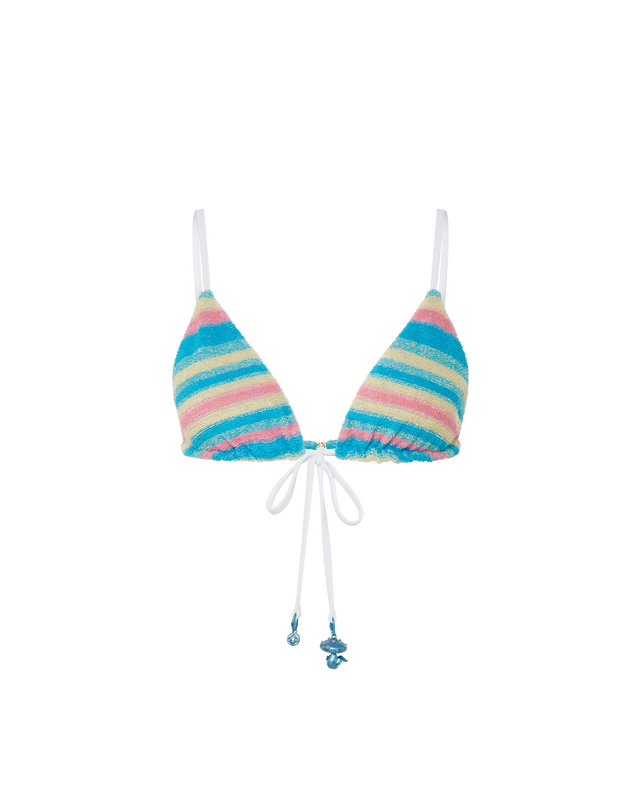 casablanca Stripe Towelling Bikini Top | Casablanca Paris