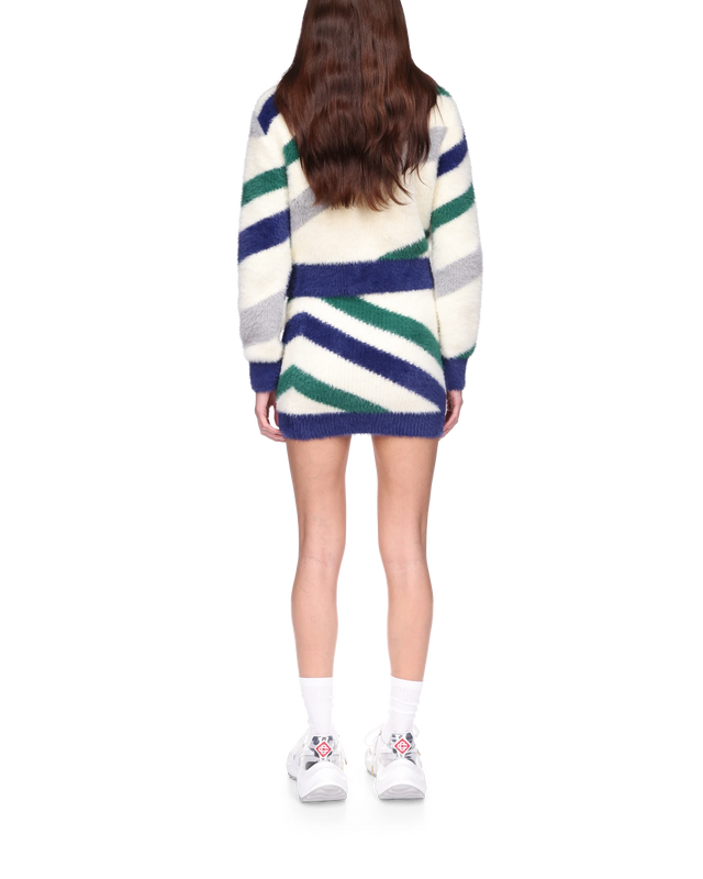 Casablanca Striped Fluffy Zip Up Jumper | Casablanca Paris