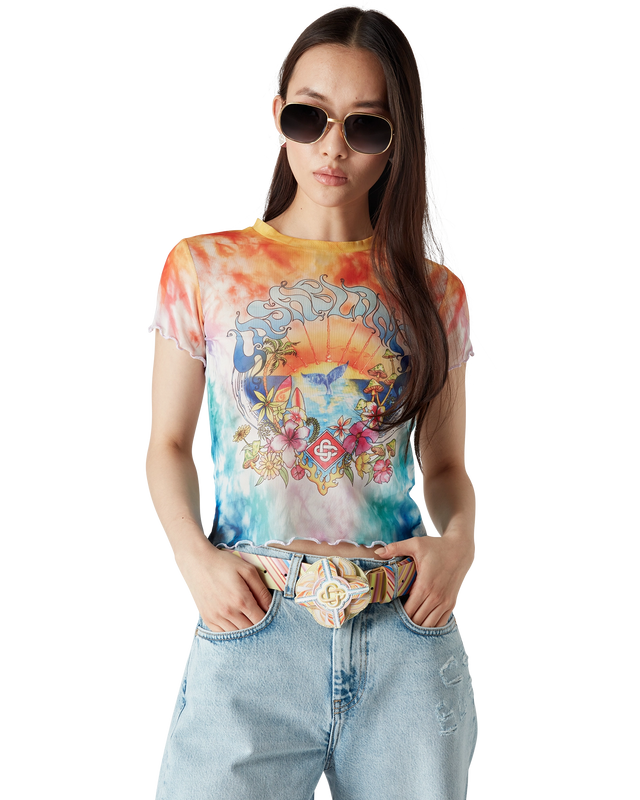 Casablanca Surf Trip Tie Dye Mesh T-Shirt | Casablanca Paris