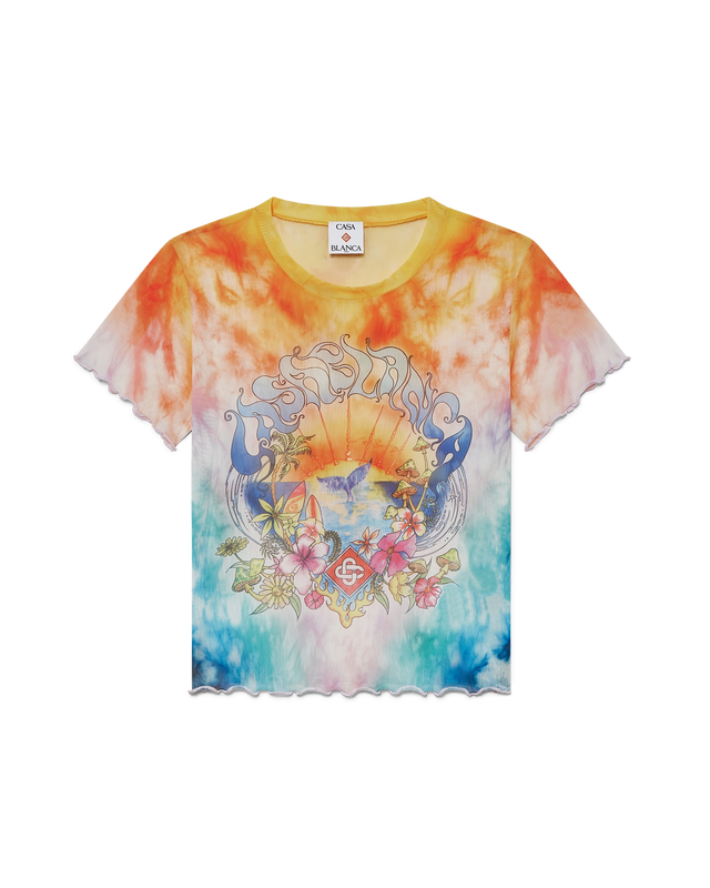 casablanca Surf Trip Tie Dye Mesh T-Shirt | Casablanca Paris