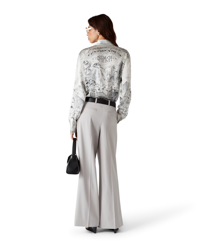 Casablanca Tattoo Long Sleeve Silk Shirt | Casablanca Paris