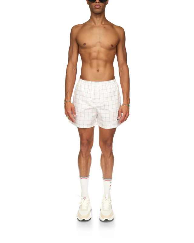 Casablanca Tennis Check Swim Trunks | Casablanca Paris