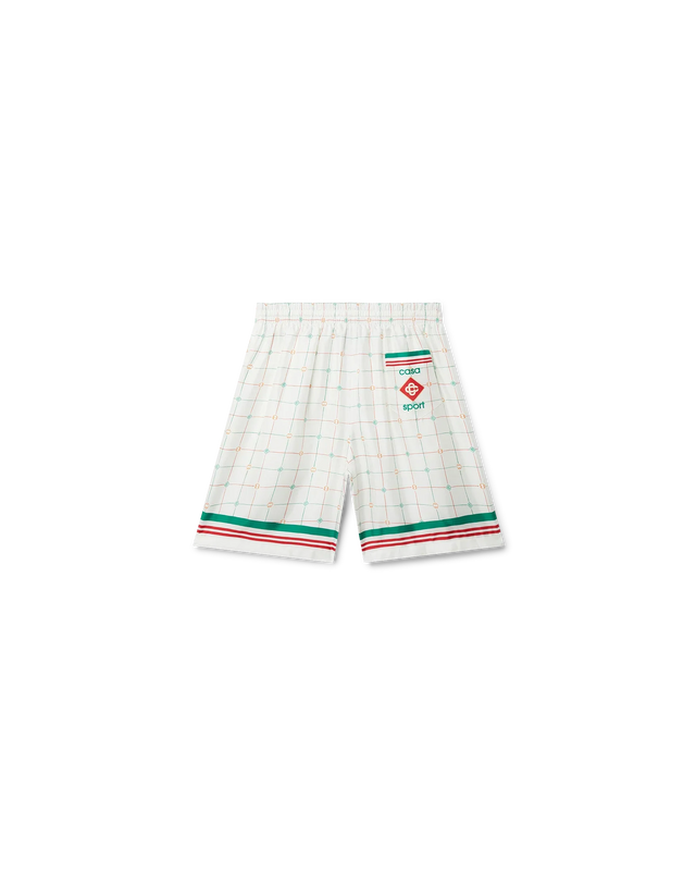 Casablanca Tennis Club Check Silk Shorts | Casablanca Paris