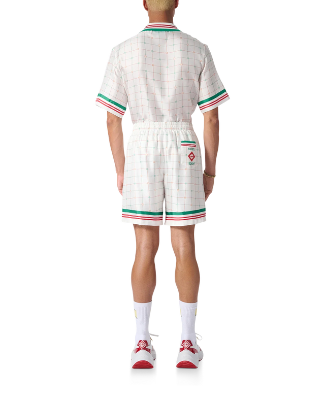 Casablanca Tennis Club Check Silk Shorts | Casablanca Paris