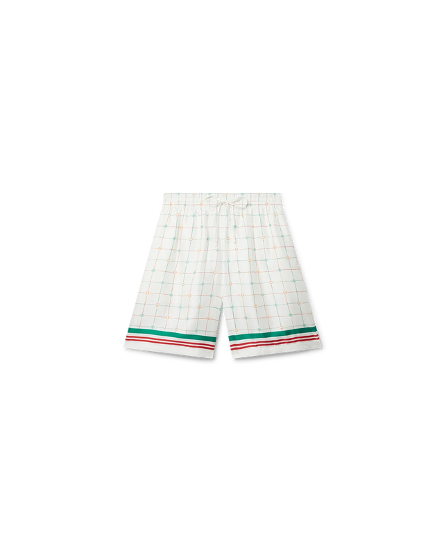 casablanca Tennis Club Check Silk Shorts | Casablanca Paris