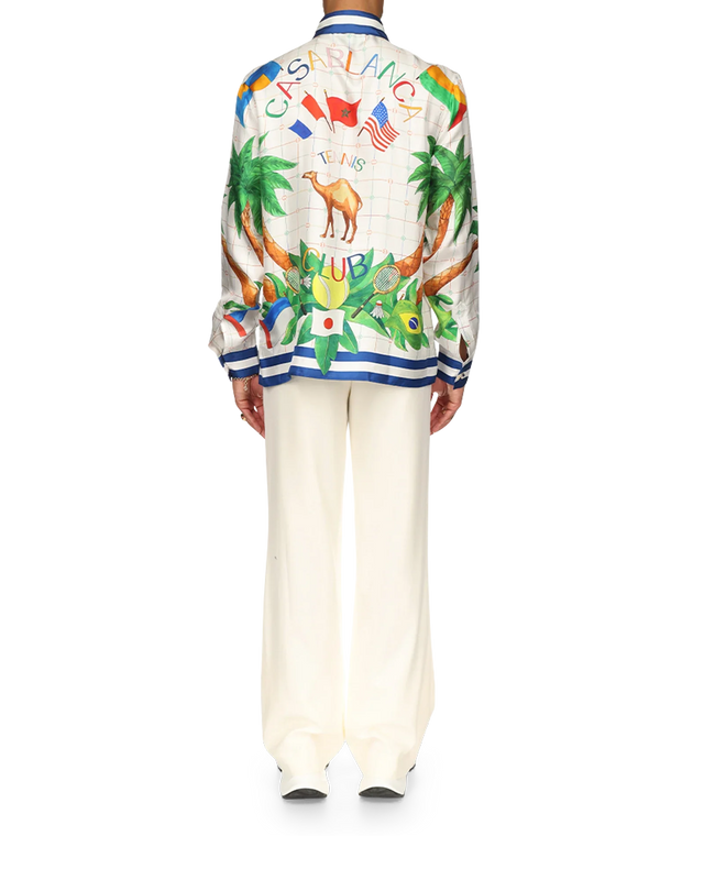 Casablanca Tennis Club Classic Silk Shirt | Casablanca Paris