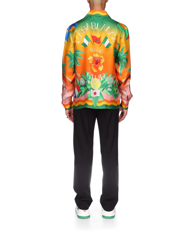 Casablanca Tennis Club En Fleur Silk Shirt | Casablanca Paris
