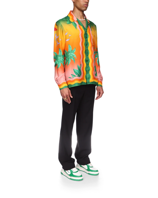 Casablanca Tennis Club En Fleur Silk Shirt | Casablanca Paris