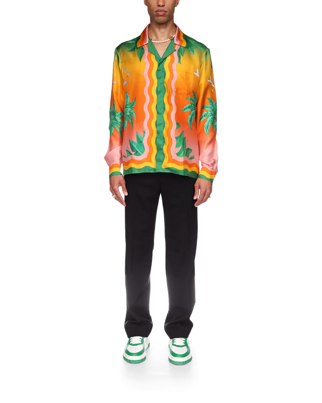 Casablanca Tennis Club En Fleur Silk Shirt | Casablanca Paris