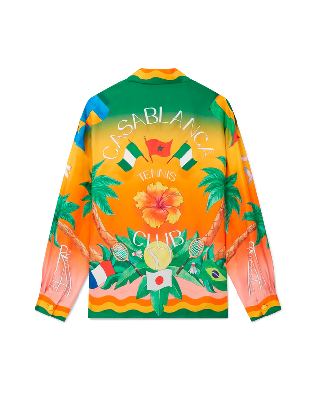 casablanca Tennis Club En Fleur Silk Shirt | Casablanca Paris