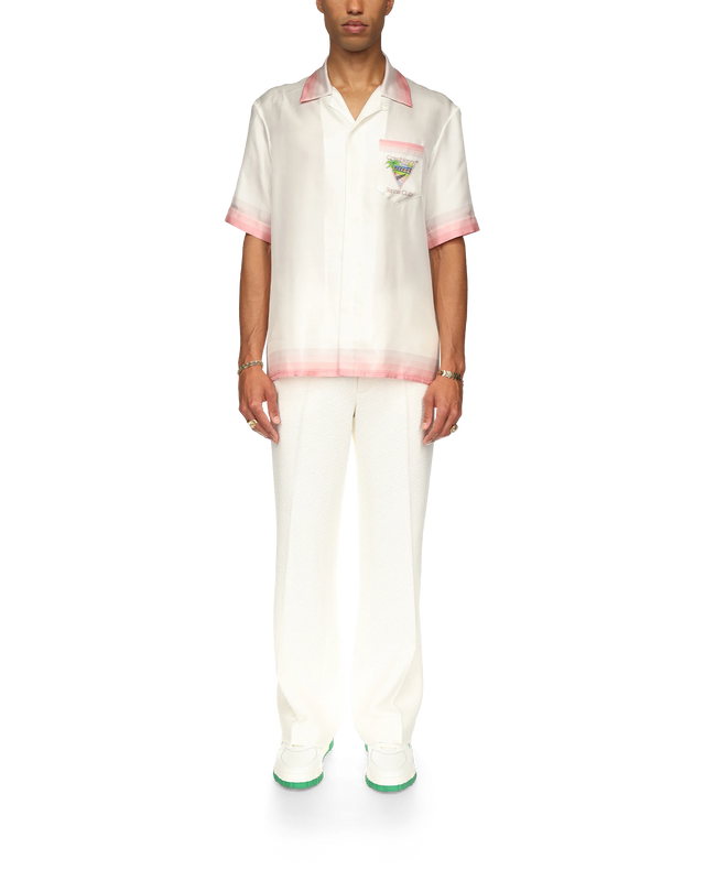 Casablanca Tennis Club Icon Short Sleeve Silk Shirt | Casablanca Paris
