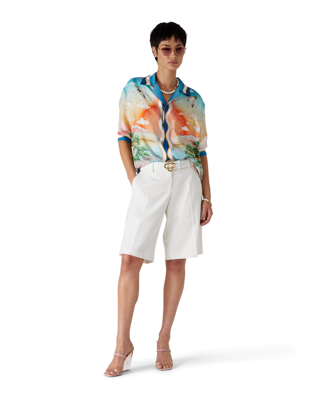 Casablanca Tennis Club Silk Long-Sleeve Shirt– Casablanca