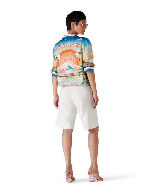 Casablanca Tennis Club Silk Long-Sleeve Shirt– Casablanca