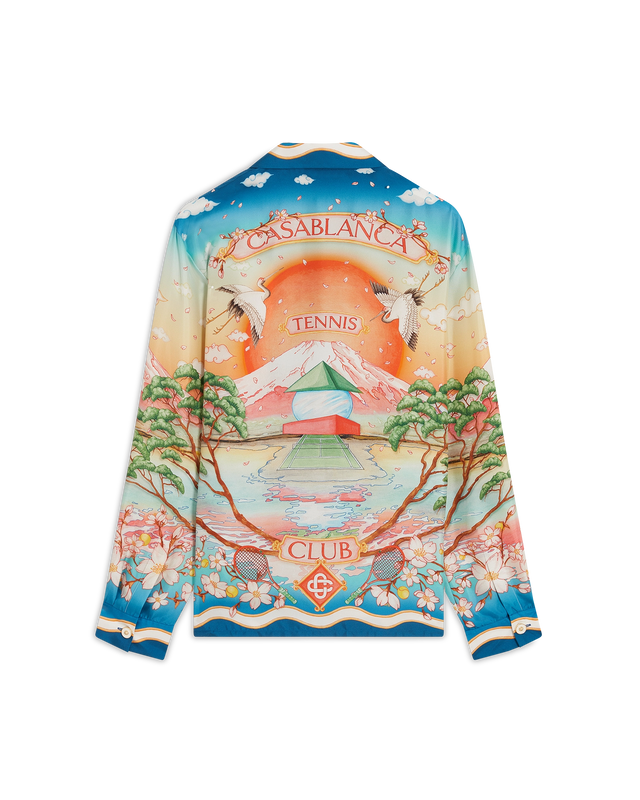 casablanca Tennis Club Silk Long-Sleeve Shirt– Casablanca
