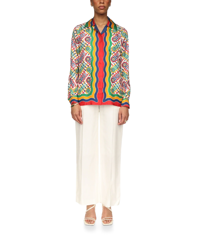 Casablanca Tennis Monogram Silk Shirt | Casablanca Paris
