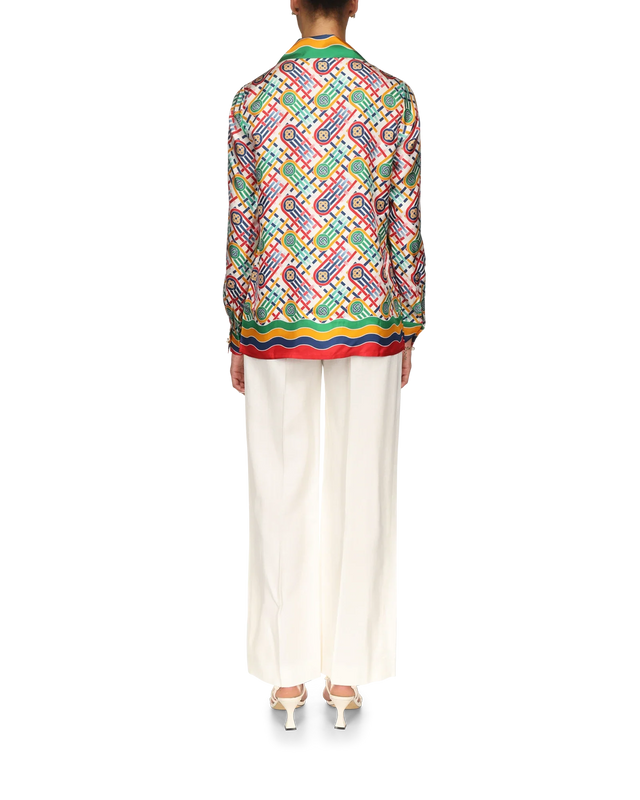 Casablanca Tennis Monogram Silk Shirt | Casablanca Paris