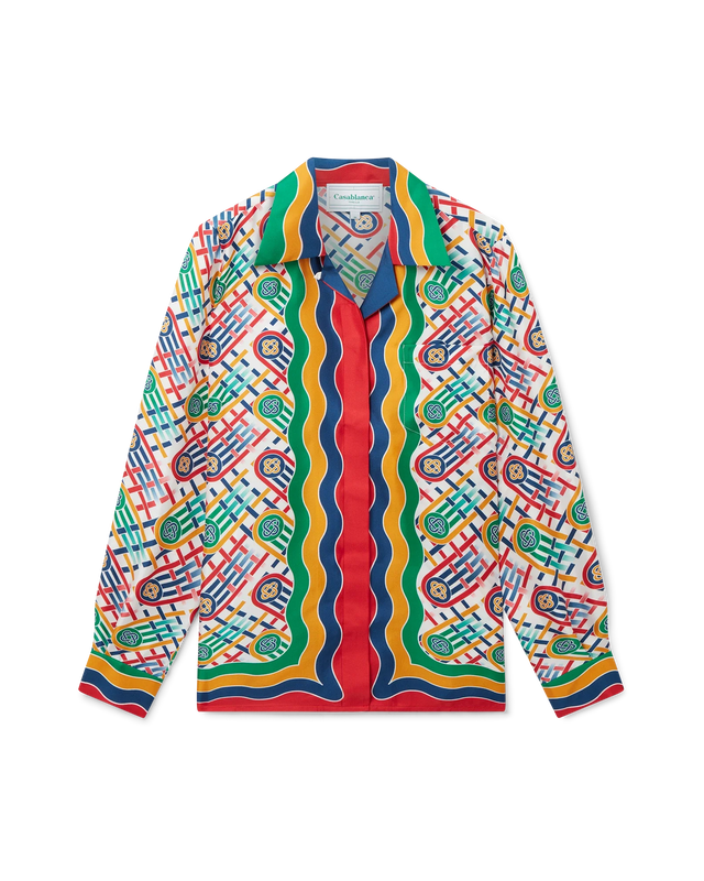 casablanca Tennis Monogram Silk Shirt | Casablanca Paris