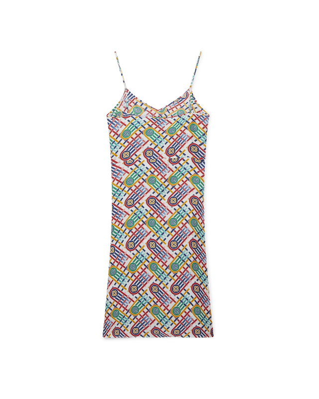 Casablanca Tennis Monogram Silk Slip Dress | Casablanca Paris
