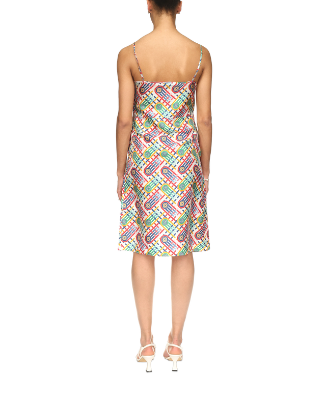 Casablanca Tennis Monogram Silk Slip Dress | Casablanca Paris