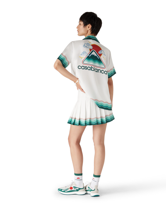 Casablanca Tennis Pleated Silk Pleated Mini Skirt– Casablanca