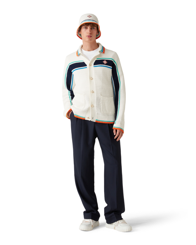 Casablanca Tennis Stripe Crochet Hat | Casablanca Paris