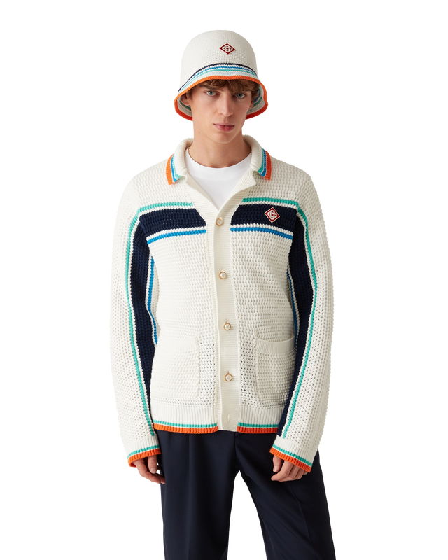 Casablanca Tennis Stripe Crochet Hat | Casablanca Paris