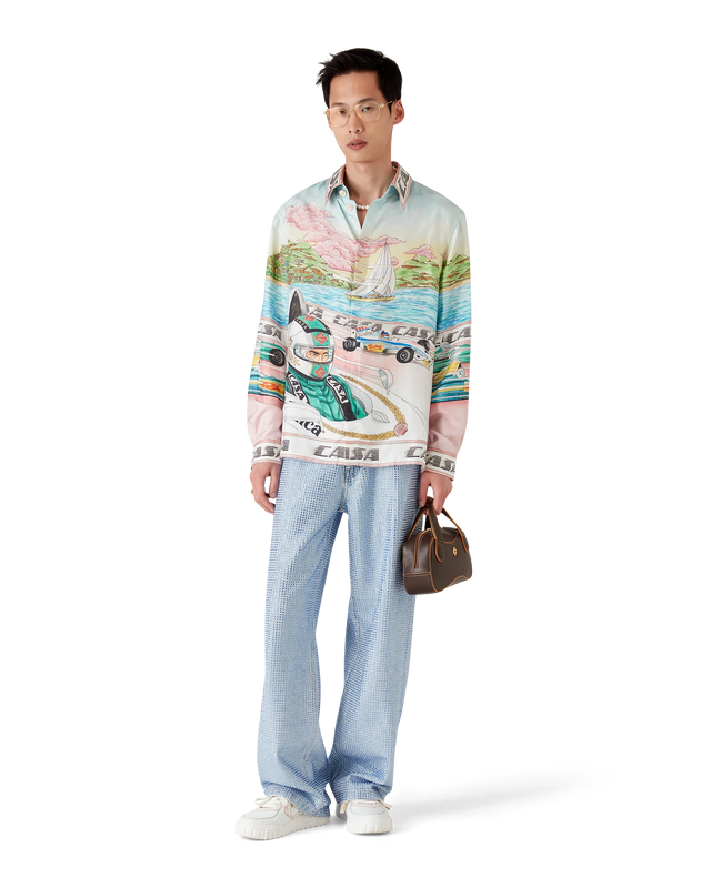 Casablanca The Art Of Racing Long-Sleeve Silk Shirt– Casablanca
