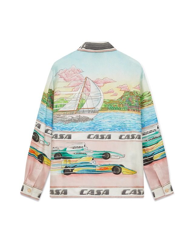 casablanca The Art Of Racing Long-Sleeve Silk Shirt– Casablanca