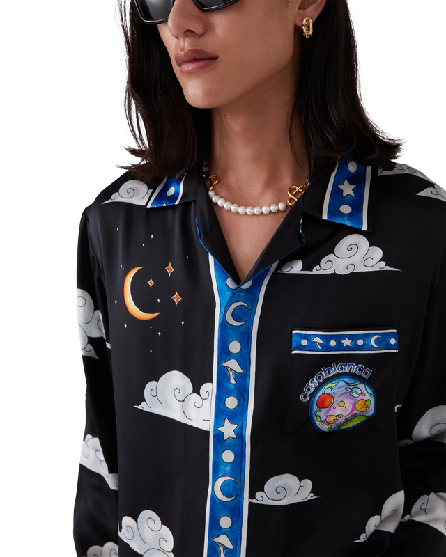 Casablanca The Four Elements Long-Sleeve Silk Shirt– Casablanca