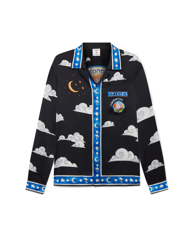 casablanca The Four Elements Long-Sleeve Silk Shirt– Casablanca