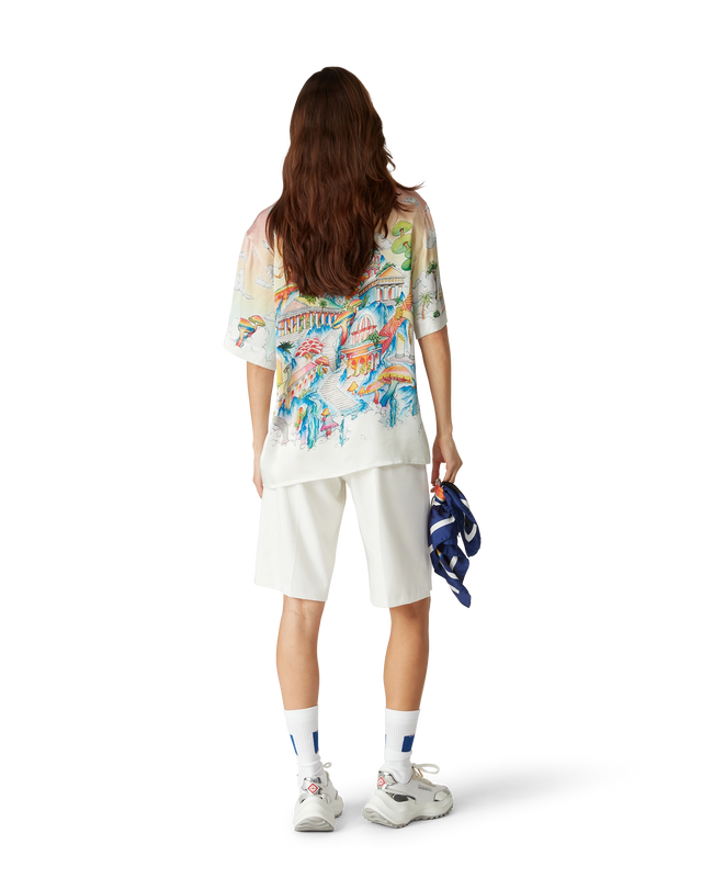 Casablanca The Road To Knowledge Short Sleeve Silk Shirt | Casablanca Paris