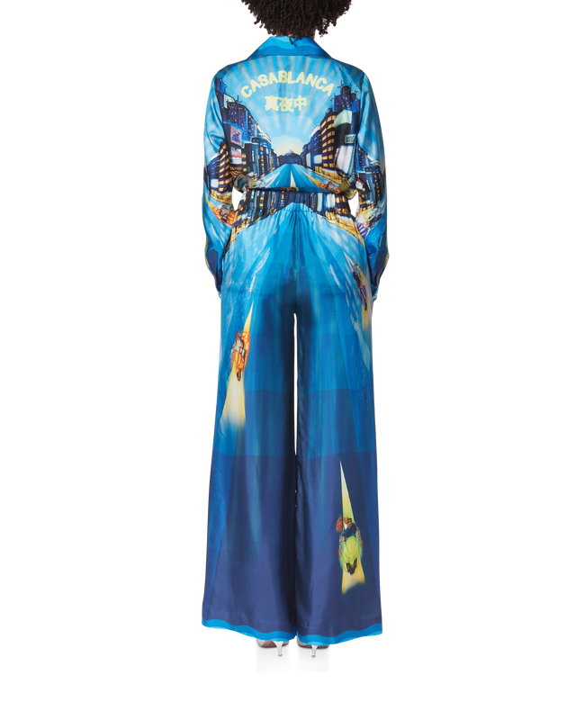 Casablanca Tokyo Night Long-Sleeve Silk Shirt– Casablanca