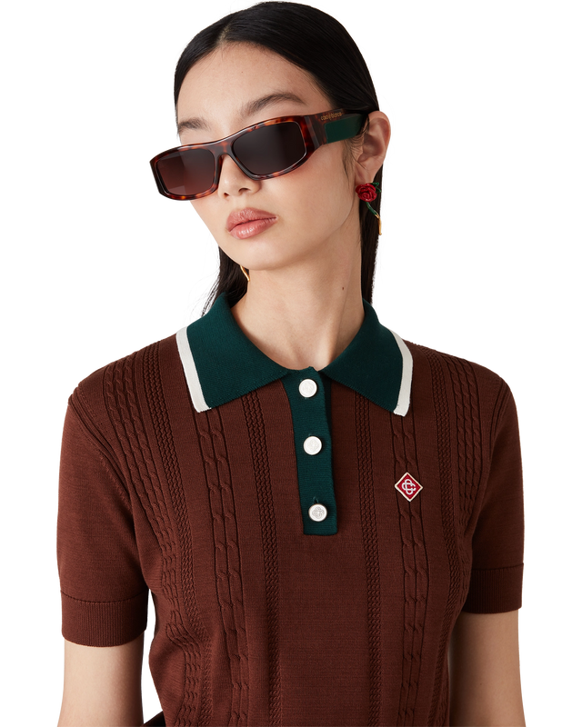 Casablanca Tortoiseshell Rectangular Sunglasses | Casablanca Paris