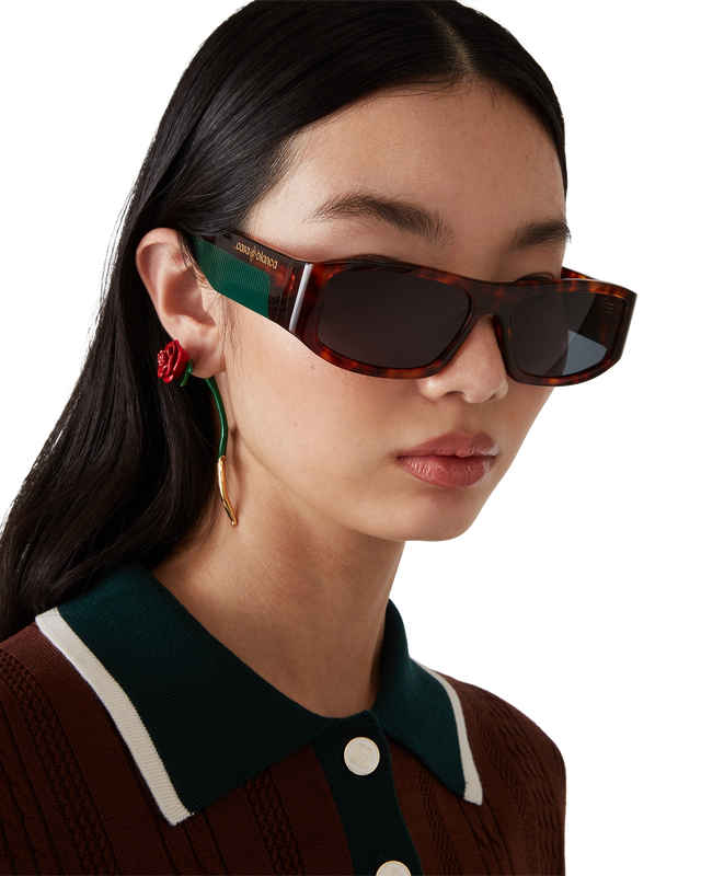 Casablanca Tortoiseshell Rectangular Sunglasses | Casablanca Paris