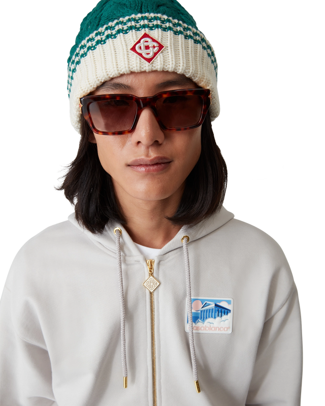 Casablanca Tortoiseshell The Square Metope Sunglasses | Casablanca Paris