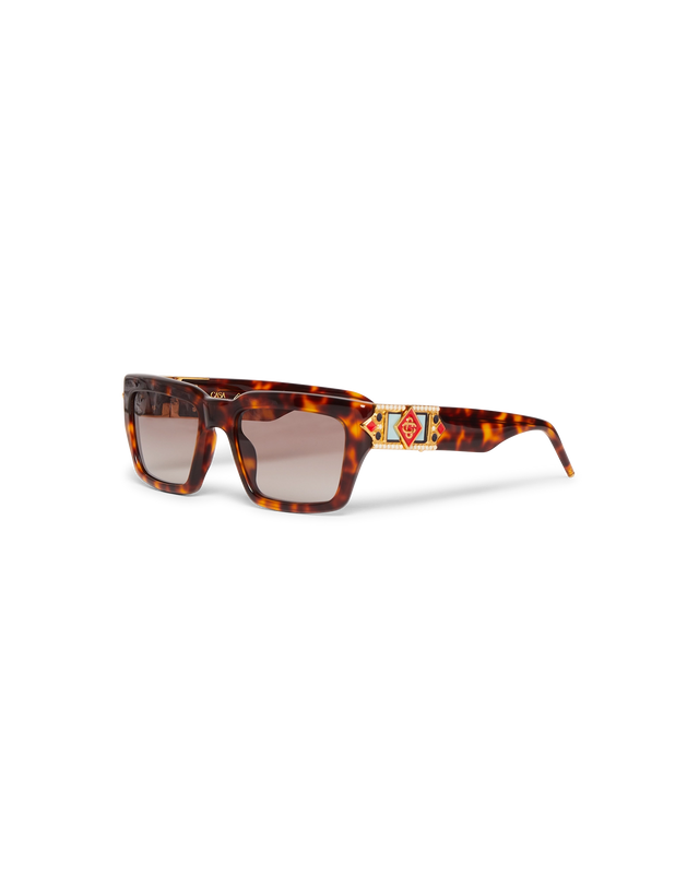 casablanca Tortoiseshell The Square Metope Sunglasses | Casablanca Paris