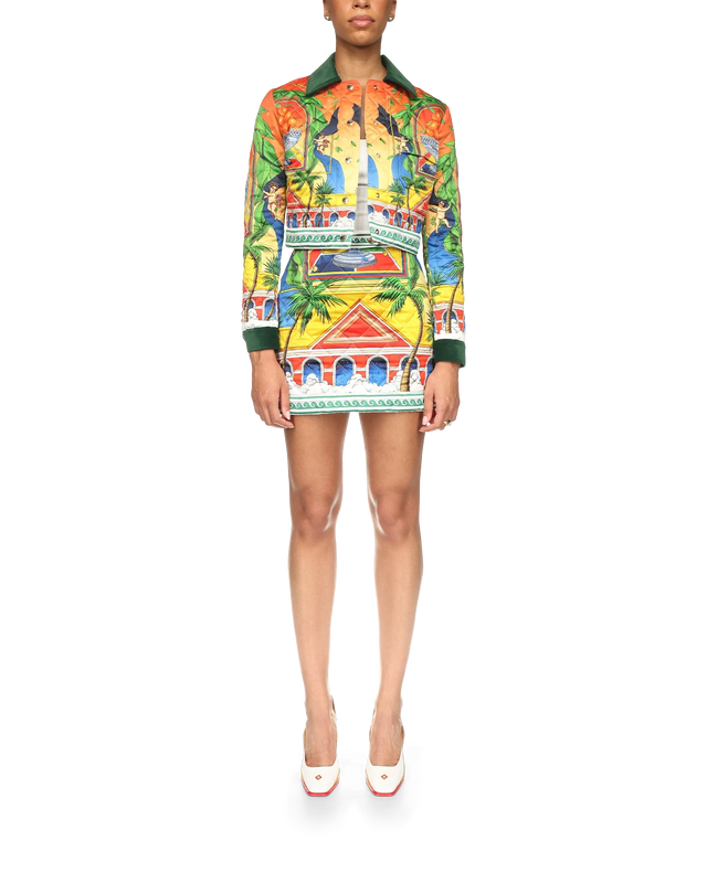 Casablanca Triomphe D'Orange Quilted Cropped Jacket | Casablanca Paris