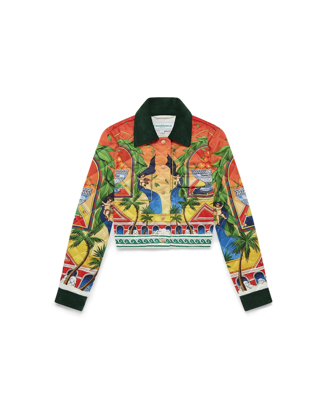 casablanca Triomphe D'Orange Quilted Cropped Jacket | Casablanca Paris