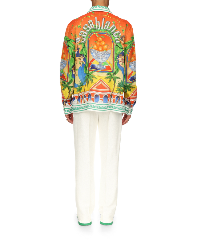 Casablanca Trophy Orange Linen Shirt | Casablanca Paris