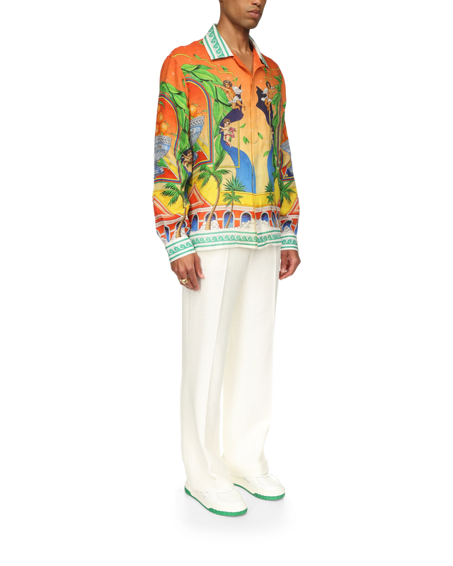 Casablanca Trophy Orange Linen Shirt | Casablanca Paris