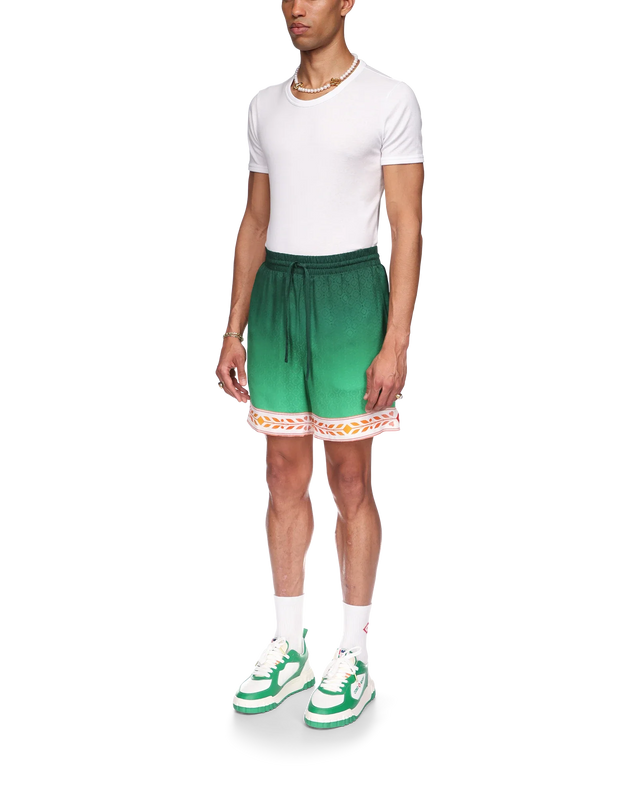 Casablanca Unity Is Power Silk Shorts | Casablanca Paris