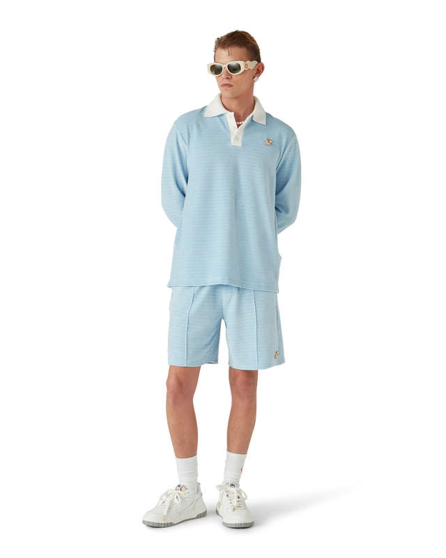 Casablanca Velour Stripe Polo Shirt | Casablanca Paris