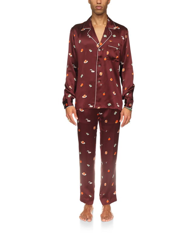 Casablanca Vices Silk Satin Pyjama Shirt | Casablanca Paris