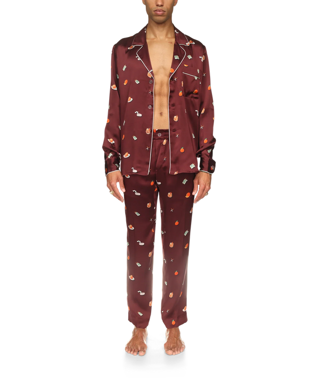 Casablanca Vices Silk Satin Pyjama Trousers | Casablanca Paris