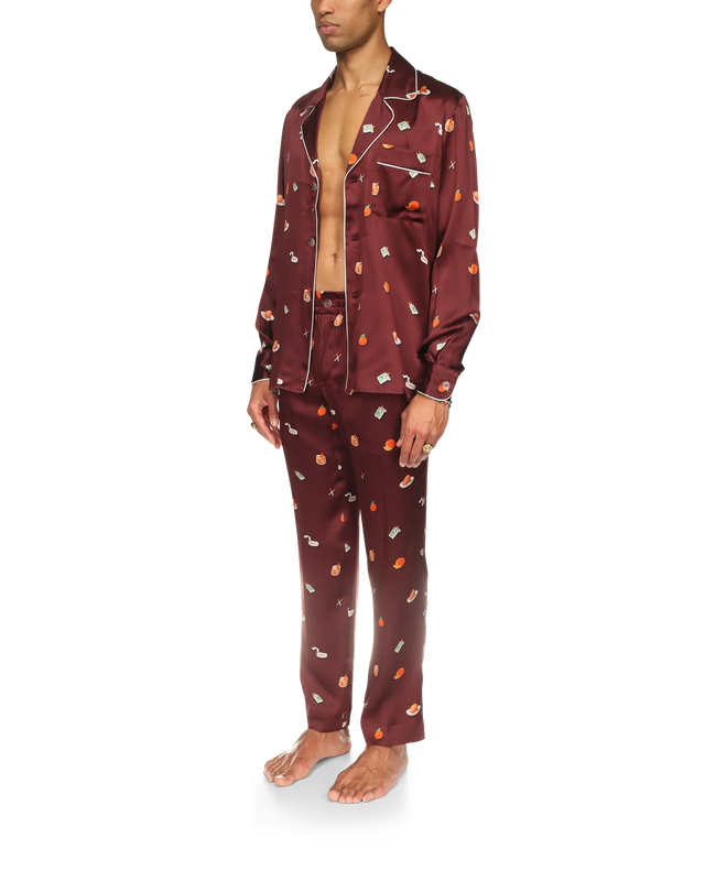 Casablanca Vices Silk Satin Pyjama Trousers | Casablanca Paris