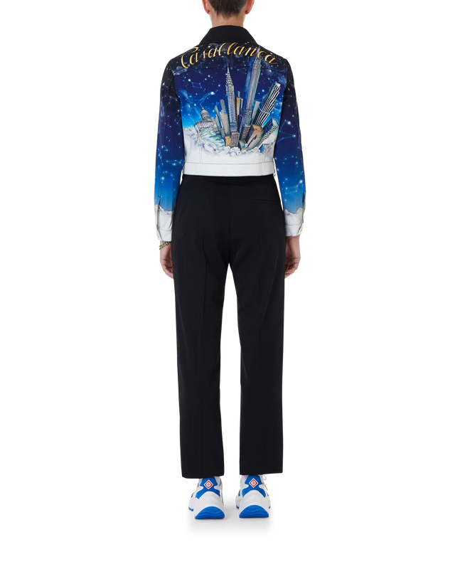 Casablanca Vol Au Nuit Classic Printed Denim Jacket | Casablanca Paris