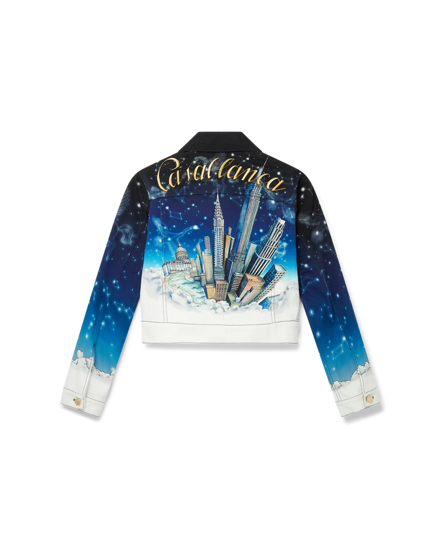 casablanca Vol Au Nuit Classic Printed Denim Jacket | Casablanca Paris